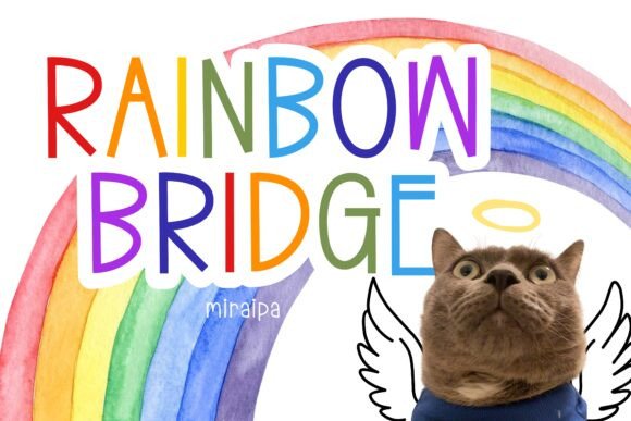 Rainbow Bridge SVG classic arch memorial design for pet keepsakes