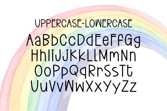 Rainbow Bridge Font PNG with transparent background - Preview 3