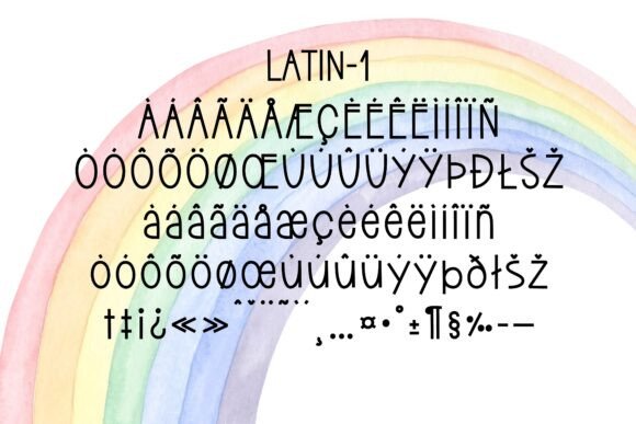 Rainbow Bridge Font PNG with transparent background - Preview 4