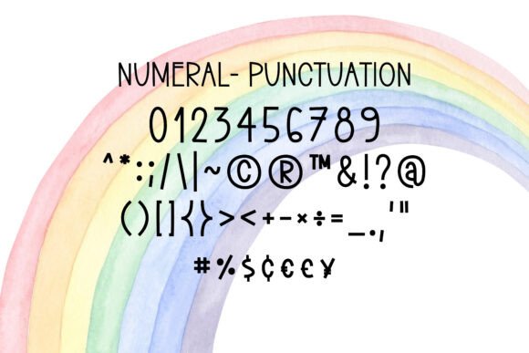 Rainbow Bridge Font PNG with transparent background - Preview 5