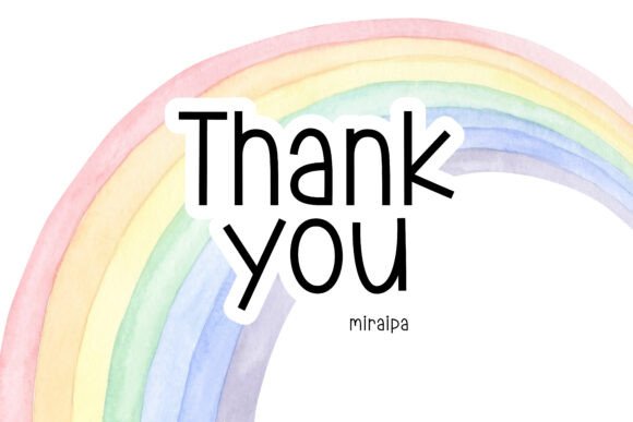 Rainbow Bridge Font PNG with transparent background - Preview 6