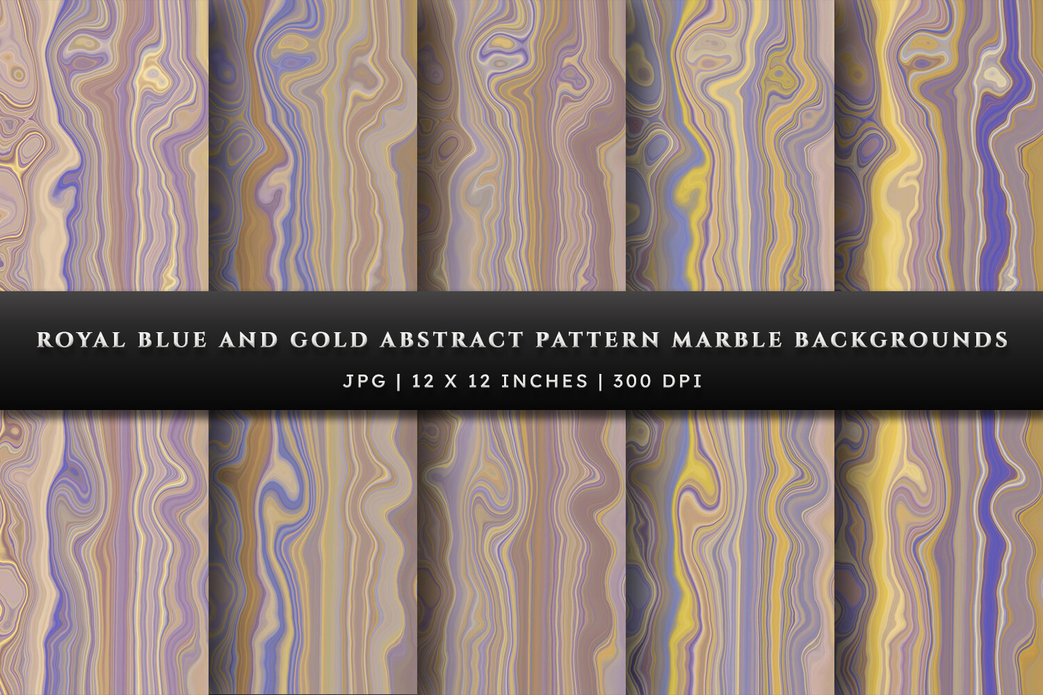 Royal Blue and Gold Abstract Marble Graphic by Pugazh Logan · Creative ...