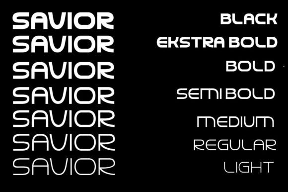 Savior Font font preview - 3