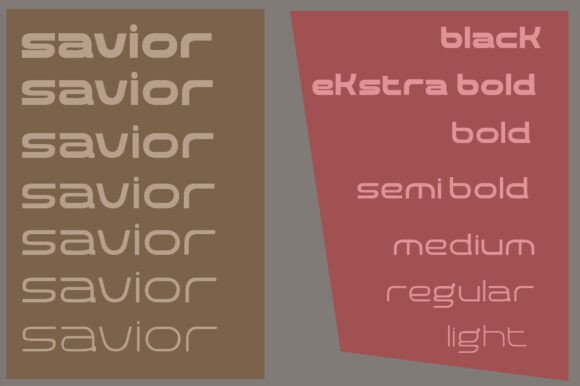 Savior Font font preview - 6