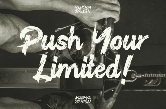 Sludgy Brush Font PNG with transparent background - Preview 2