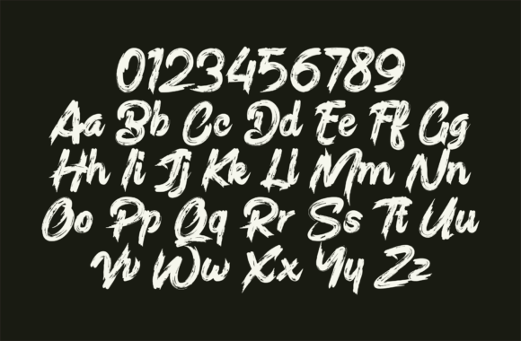 Sludgy Brush Font PNG with transparent background - Preview 5