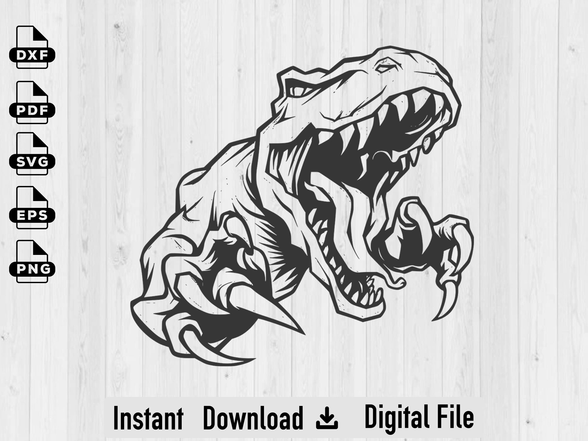 T-Rex Dinosaur Svg Png, Angry Dinosaur Graphic by Dipa10 · Creative Fabrica