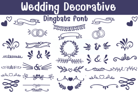 Preview of Wedding Decorative dingbat font