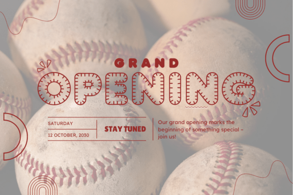 Baseball Sport Font - Preview 1