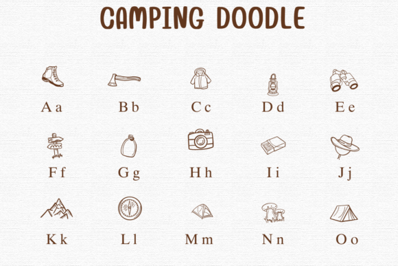 Camping Doodle Font - Preview 1