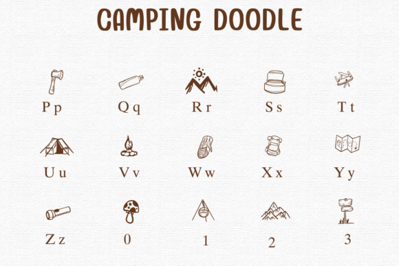 Camping Doodle Font - Preview 2