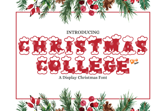 Christmas College Display-Schriftarten Schriftart Von Sharon ( DmStudio )
