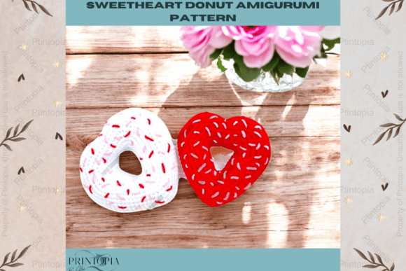 Crochet Heart Donut Pattern 198