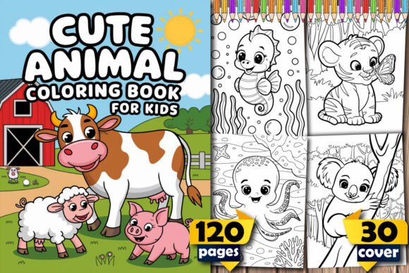 Cute Animal Coloring Book for Kids
