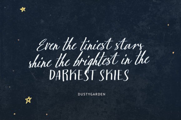 Dusty Garden Font PNG with transparent background - Preview 1