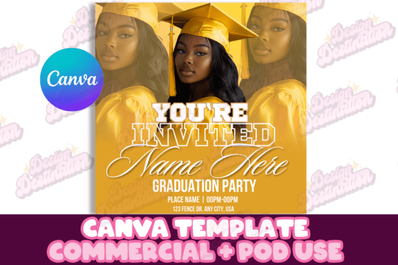 Graduation Invitation Canva Template