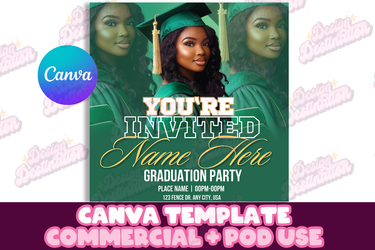 Graduation Invitation Canva Template