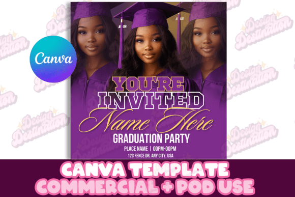 Graduation Invitation Canva Template