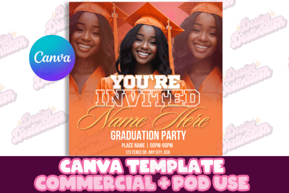 Graduation Invitation Canva Template