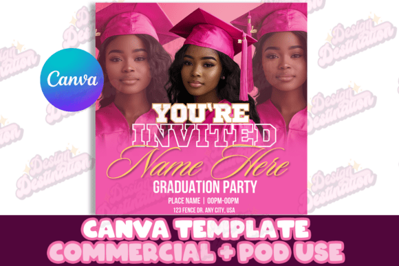 Graduation Invitation Canva Template
