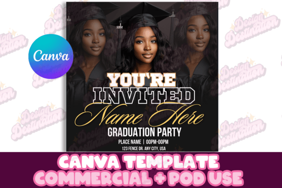 Graduation Invitation Canva Template