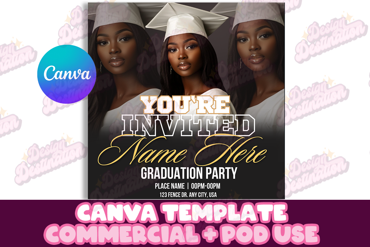 Graduation Invitation Canva Template