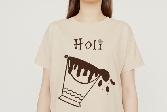 Happy Holi Font PNG with transparent background - Preview 4