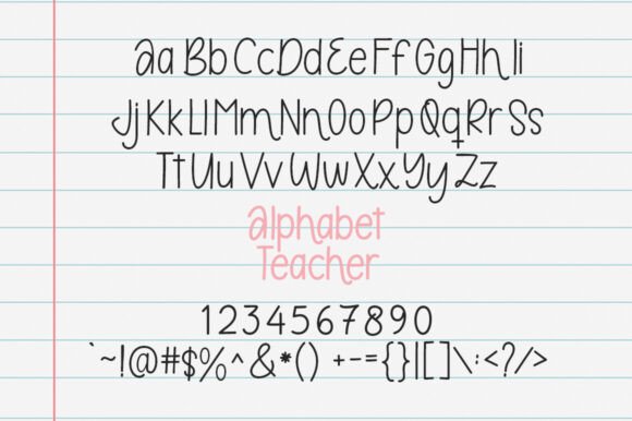 Alphabet Teacher Font - Preview 4