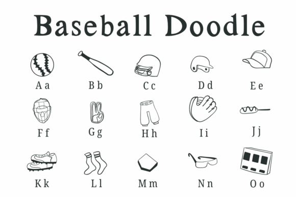 Baseball Doodle Font - Preview 1