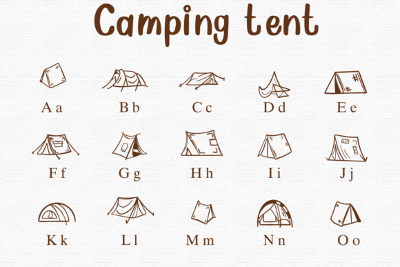 Camping Tent Font - Preview 1