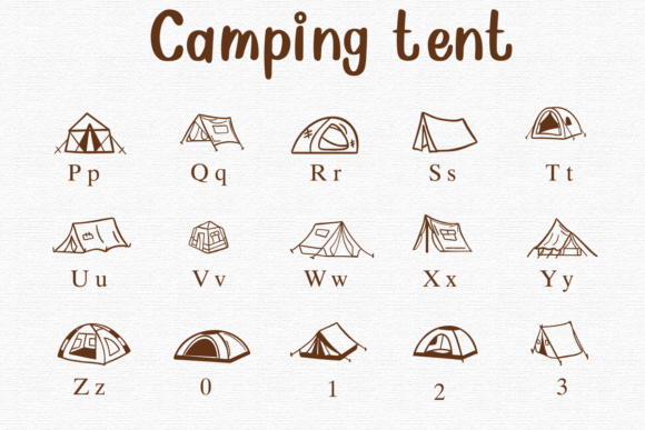 Camping Tent Font - Preview 2