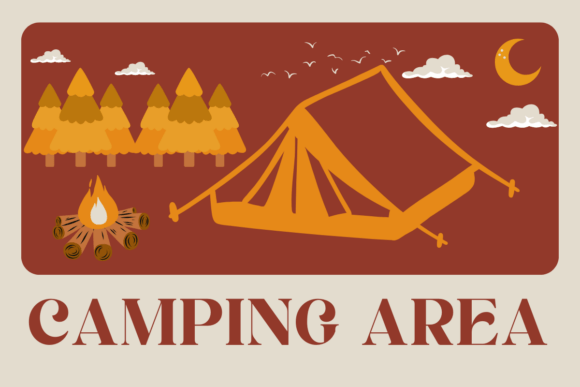 Camping Tent Font - Preview 4
