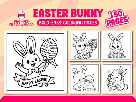 Easter Bunny Coloring Pages for Kids