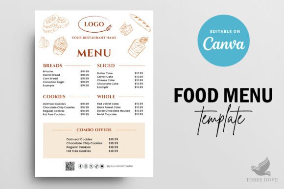 Graphics For Menu Making Restaurant Menu Template Graphic by Three Dove · Creative Fabrica