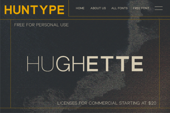 Hughette Font PNG with transparent background - Preview 1