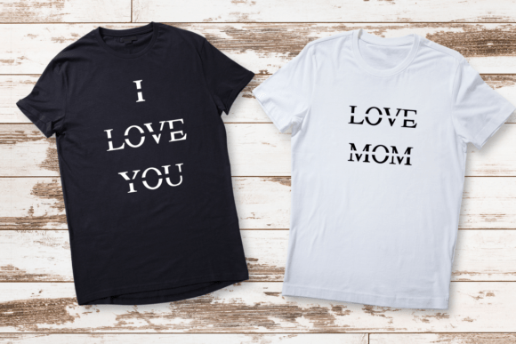 I Love You Mom Font PNG with transparent background - Preview 5