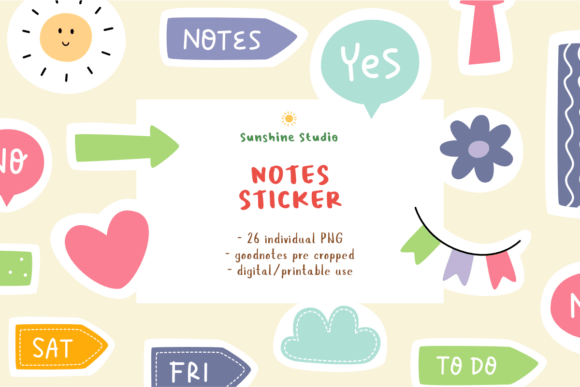 Notes Digital Stiker For Goodnotes Graphics