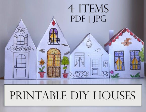 Printable Paper House Template | DIY