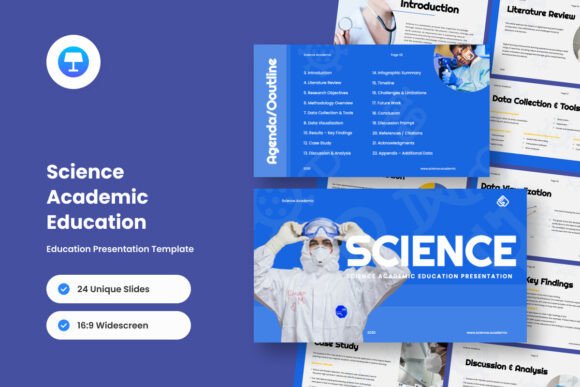Preview of Scientific Research Presentation Keynote education presentation template