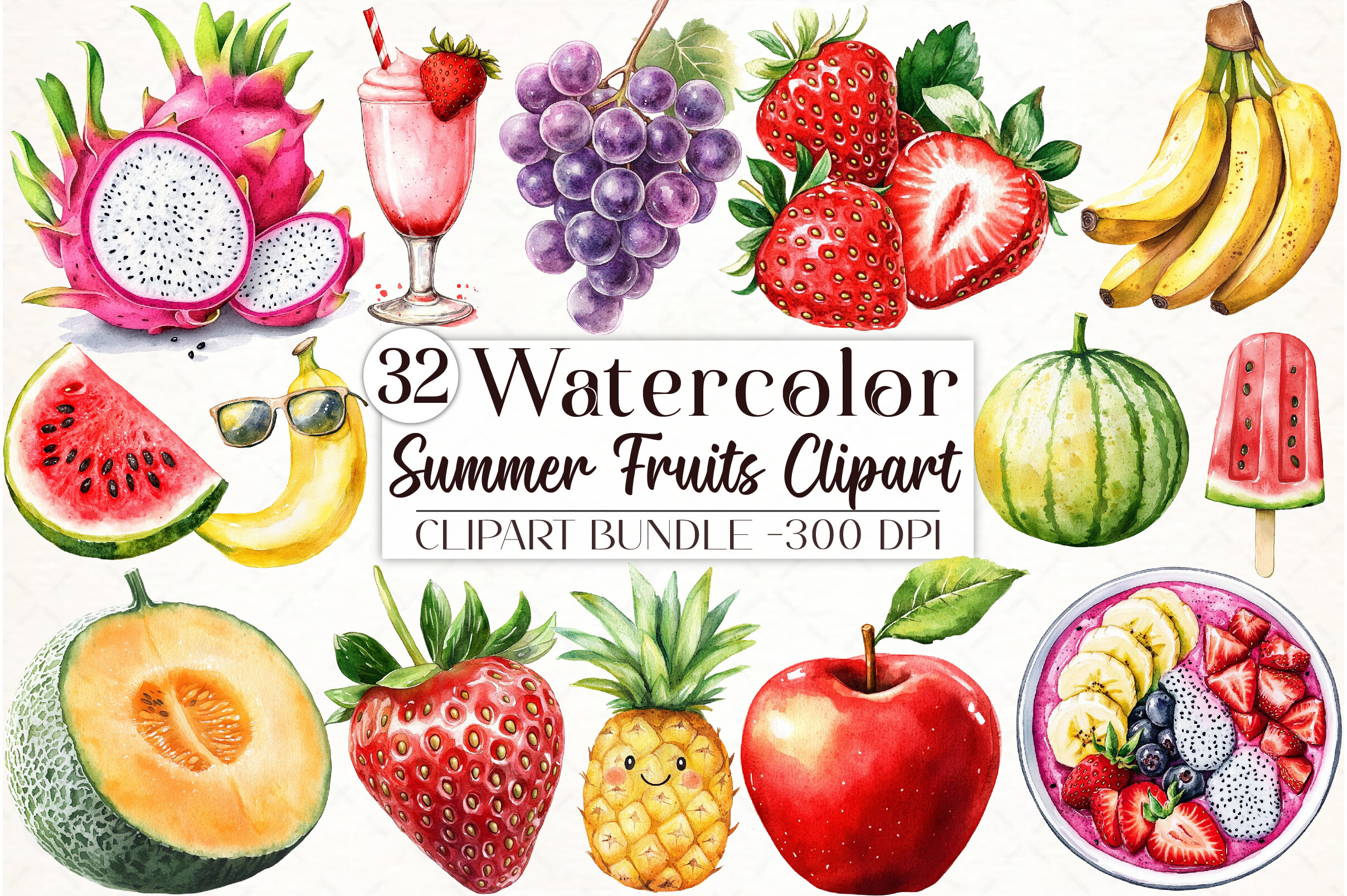 Summer Fruits Clipart Graphic by LibbyWishes · Creative Fabrica