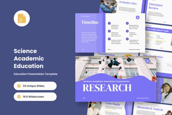 Preview of University Science Presentation - Slides education presentation template