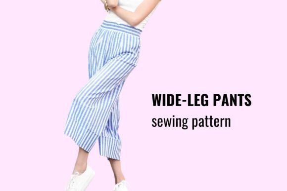 Wide-Leg Pants Sewing Pattern PDF