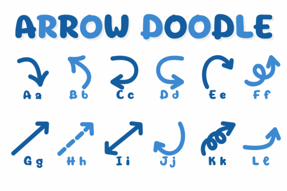 Arrow Doodle Font - Preview 1