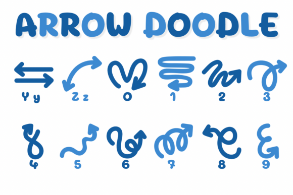 Arrow Doodle Font - Preview 3