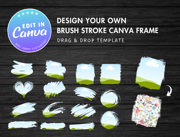 Brush Stroke Canva Frames