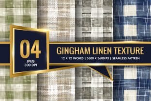 Gingham Linen Texture Digital Paper