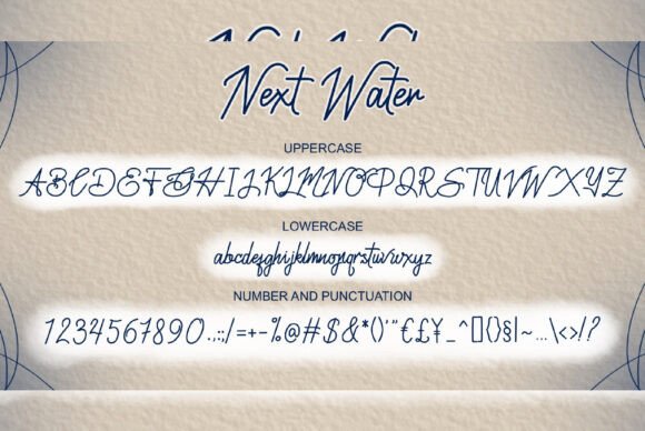 Next Water Font font preview - 5