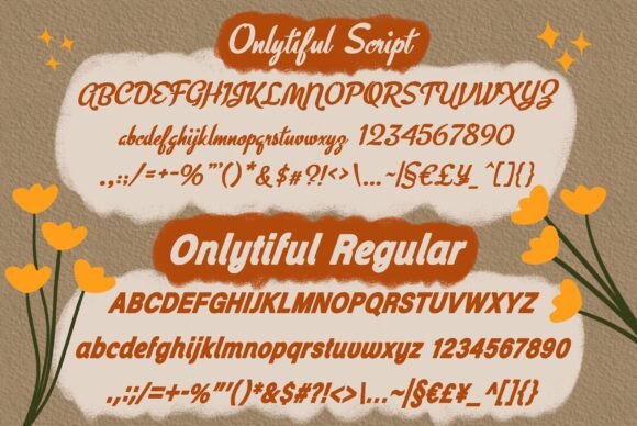 Onlytiful Font PNG with transparent background - Preview 6
