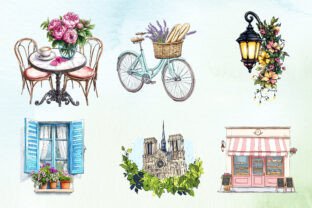 Parisian Summer Clipart Graphic by Graphics Bazar · Creative Fabrica