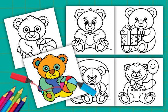 50 Cute Teddy Bear Coloring Pages